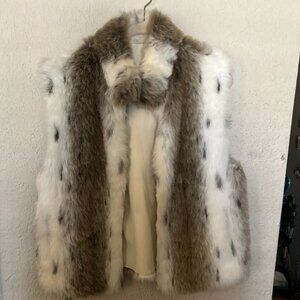 Faux Lynx Fur Vest Reversible